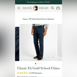 Duck Head Men’s Classic Fit Gold School Chino